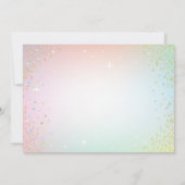 パステルマーメイドアンダーザシー誕生日写真 招待状 (裏面)