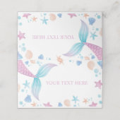 パステルマーメイドガール誕生日座席表 プレイスカード (外部開封)