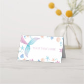 パステルマーメイドガール誕生日座席表 プレイスカード (裏面)