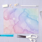 パステルマーメイドスターダスト水カラー抽象芸術 薄葉紙 (クラフト)