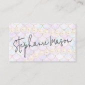 パステルマーメイドテールスケール金ゴールドパールブティック 名刺 (正面)