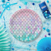 パステルマーメイドバースデーパーティー紙プレート ペーパープレート (パーティー)