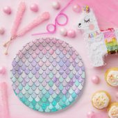 パステルマーメイドバースデーパーティー紙プレート ペーパープレート (パーティー)