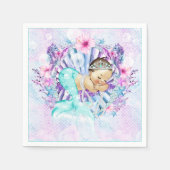 パステルマーメイドベビーシャワーナプキンズ スタンダードカクテルナプキン (正面)