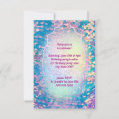 パステルマーメイド誕生日パーティーの招待 招待状 (裏面)