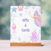 パステルマーメイド&シーフレンズガールギフト&カード アクリルサイン (ニュートラル)