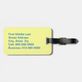 パステルミニボックス幾何パターンカスタム ラゲッジタグ (裏面横)