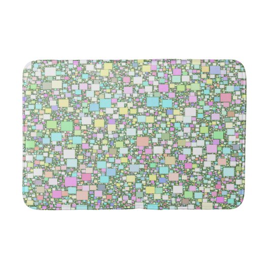 パステルミニボックス抽象芸術アートワーク バスマット (正面)