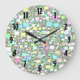 パステルミニボックス背景テンプレート ラージ壁時計