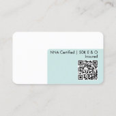 パステルミニマルとQRコーモダンド公証人写真 名刺 (裏面)