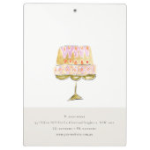 パステルミニマルウォーターカラフルカラーケーキベーカリー クリップボード (裏面)