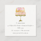 パステルミニマルウォーターカラフルカラーケーキベーカリー スクエア名刺 (裏面)