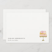 パステルミニマルウォーターカラフルカラーケーキベーカリー ノートカード (正面/裏面)