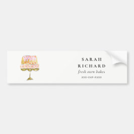 パステルミニマルウォーターカラフルカラーケーキベーカリー バンパーステッカー