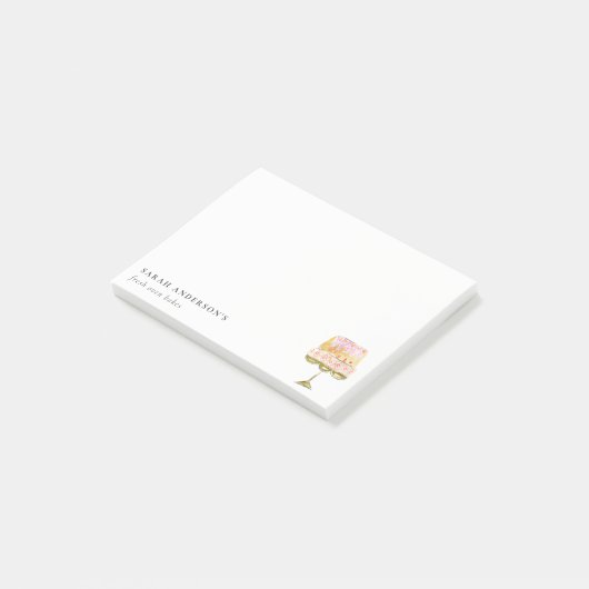 パステルミニマルウォーターカラフルカラーケーキベーカリー ポストイット (アングル)