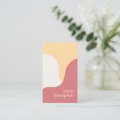 パステルミニマルエレガントパタンコンサルタント 名刺 (スタンド正面)