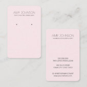 パステルミニマルバラピンクイヤリングディスプレイカード 名刺 (正面/裏面)