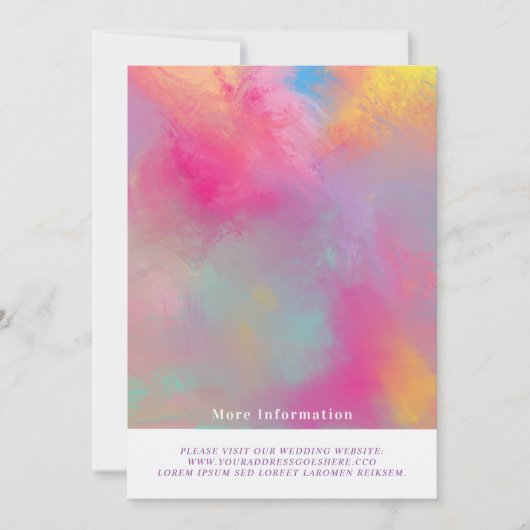 パステルミニマルパッション招待状リニア 招待状 (正面)