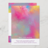 パステルミニマルパッション招待状リニア 招待状 (正面/裏面)