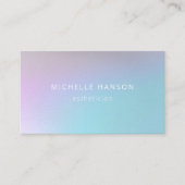 パステルミニマルパープルターコイズサロン 名刺 (正面)