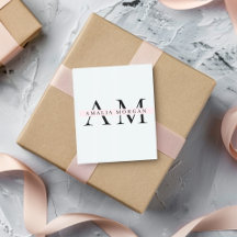 パステルミニマルピンクイニシャル&ステッパーソナライズされたカー