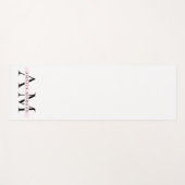 パステルミニマルピンクイニシャル&パーソナライズされた ヨガマット (正面(横))