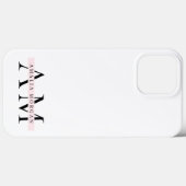 パステルミニマルピンクイニシャル&パーソナライズされた Case-Mate iPhoneケース (裏面 (横))