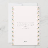 パステルミニマルピンクボウフォトフラットホリデーカード シーズンカード (裏面)