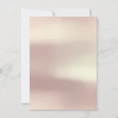 パステルミニマルピンクローズパール誕生日グリッター 招待状 (裏面)