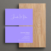 パステルミニマルブルーハンド書タイポグラフィ 名刺