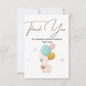 パステルミニマルベビーシャワー | かわいい&モダンデザイン サンキューカード (正面)