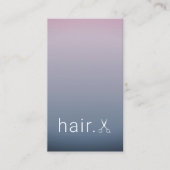 パステルミニマルホワイトハサミエレガントヘアスタイリスト 名刺 (正面)