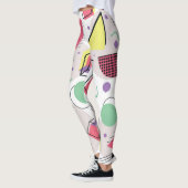 パステルミニマル幾何学的パターン レギンス (左)