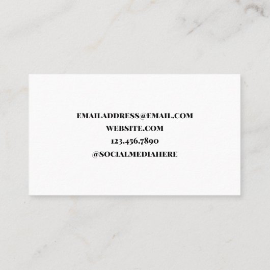 パステルミニマル花模様 名刺 (裏面)