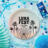 パステルミュージックフェスティバル紙プレート ペーパープレート (パーティー)