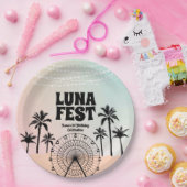 パステルミュージックフェスティバル紙プレート ペーパープレート (パーティー)