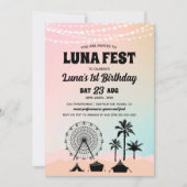 パステルミュージックフェスティバル誕生日招待状 招待状 (正面)