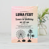 パステルミュージックフェスティバル誕生日招待状 招待状 (スタンド正面)