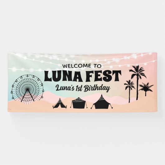 パステルミュージックフェスティバル誕生日 横断幕 (横)
