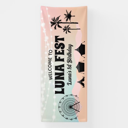 パステルミュージックフェスティバル誕生日 横断幕 (縦)