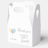 パステルミンティ薄紫バルーン1st Birthdayありがとう フェイバーボックス (オープン)