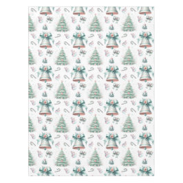 パステルミントとピンククリスマスシームレスパターン テーブルクロス