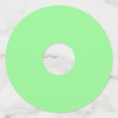 パステルミントカ無地のラー |クラシック |エレガント | ワイングラスタグ (正面)