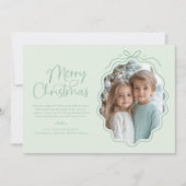 パステルミントグリーンウェーブフォトレトロ シーズンカード (正面)