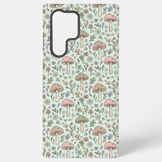 パステルミントグリーンコテージコアの菌類 SAMSUNG GALAXYケース (裏面)