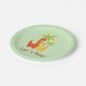 パステルミントグリーンレッツルーロアードラノウスパーティー ペーパープレート (アングル)