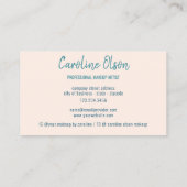 パステルミントグリーン金ゴールドグリッターマーブルスパークルアート 名刺 (裏面)