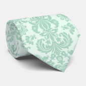 パステルミントグリーン3ヴィンテージフローラダマスク ネクタイ (ロール)