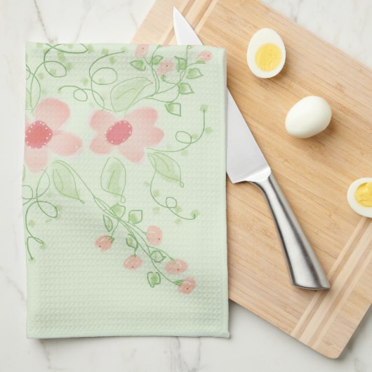 パステルミントグリーン キッチンタオル (四つ折り)