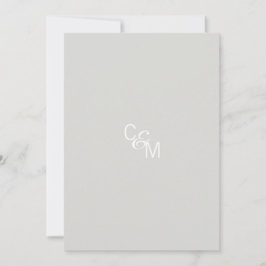 パステルミントグリーン&ライトグレーつる植物結婚ズ 招待状 (裏面)